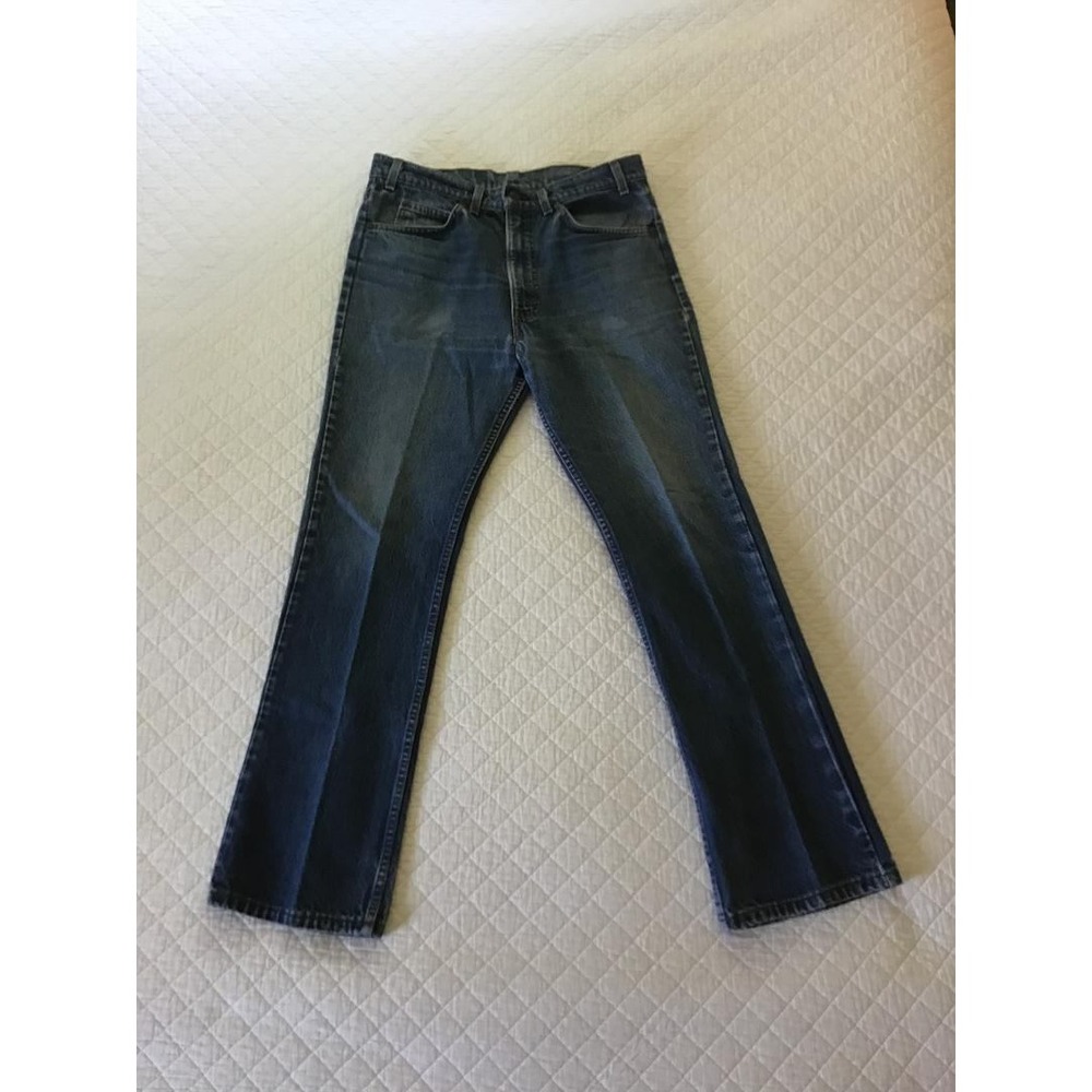 Vtg Levis 517 Mens Orange Tab Bootcut Jeans 34x31 Med Wash USA Western Workwear